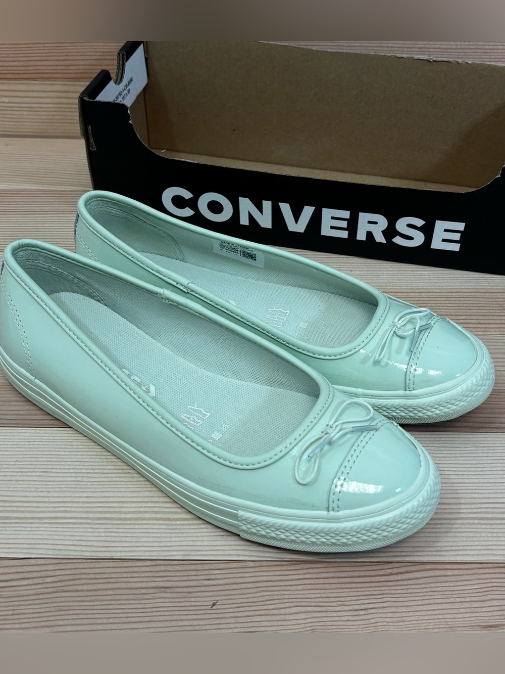 Converse CTAS All Star Dainty Ballerina Patent Leather Mint A14852C Woman’s Sz 8